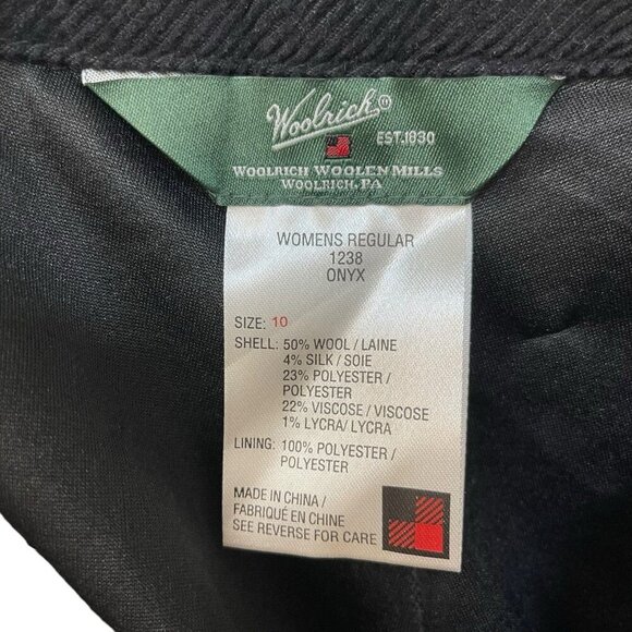 Woolrich Pants Women’s Size 10 Straight Leg Outdoors Gray Wool Silk Blend - Picture 3 of 8